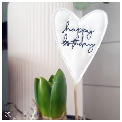 Blumenstecker happy birthday