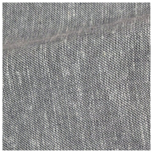 Leinen Chambray grau meliert