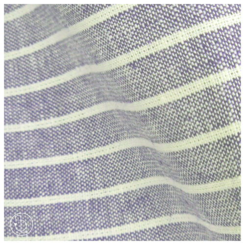 Leinen Chambray Indigo gestreift