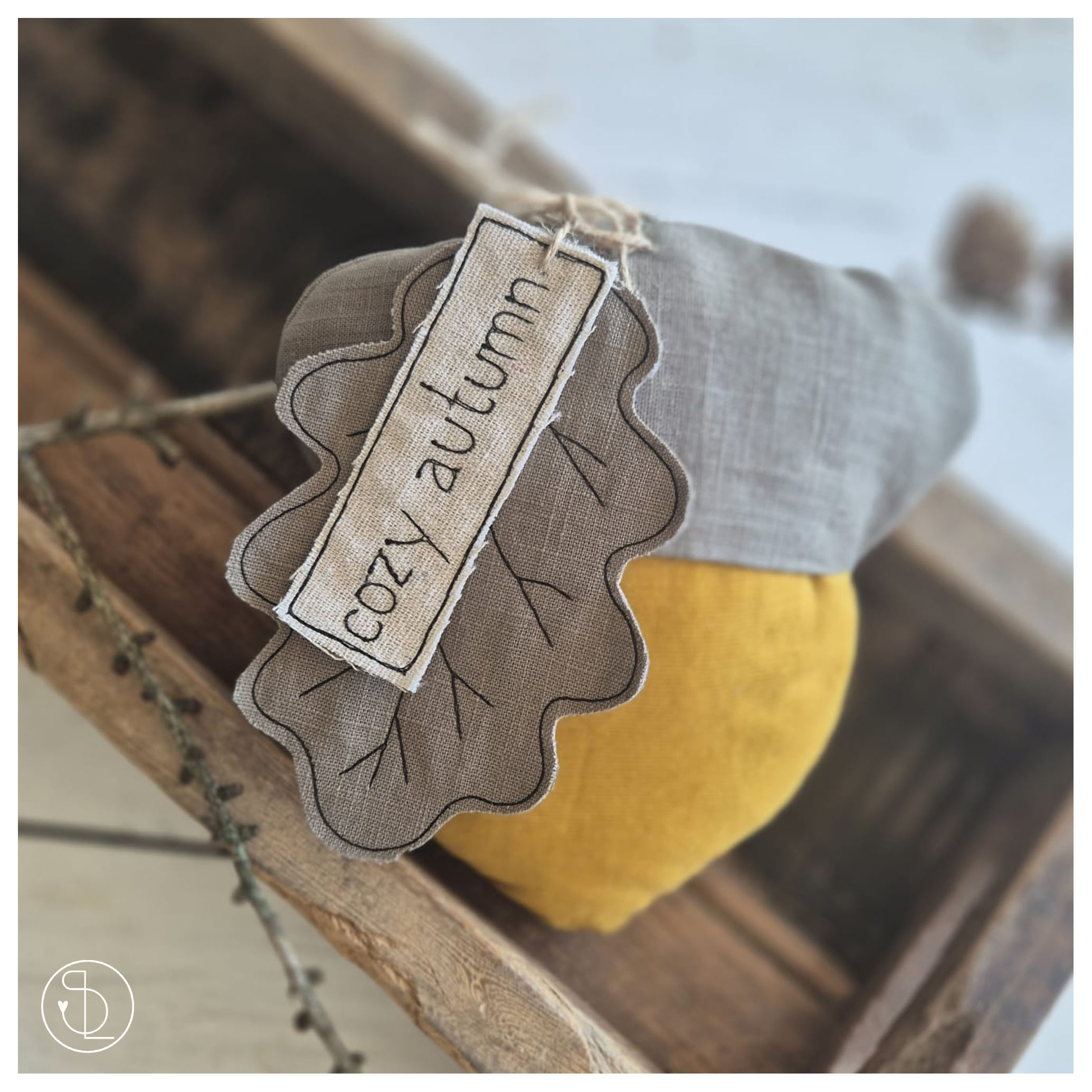 Leinenstoff Taupe – Bild 2
