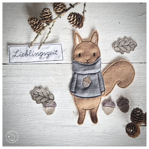 Eichhörnchen Elwood ITH Applikation [Digital]